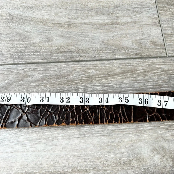 Aldo Rhinestones Distressed Leather Belt Made in Canada main image 5